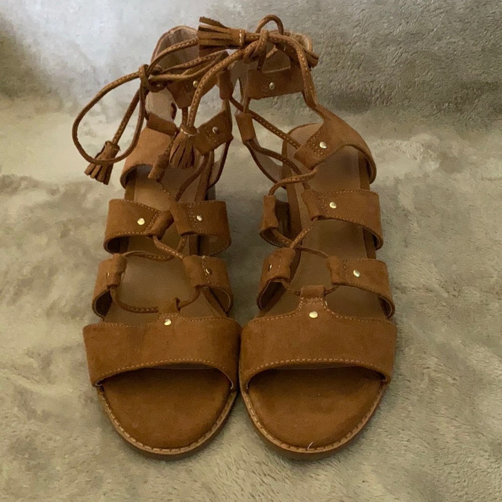Old Navy Brown Sandal Heels